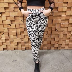 High Waist Pull-on ankle pants